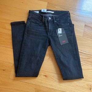 Black denim jeans